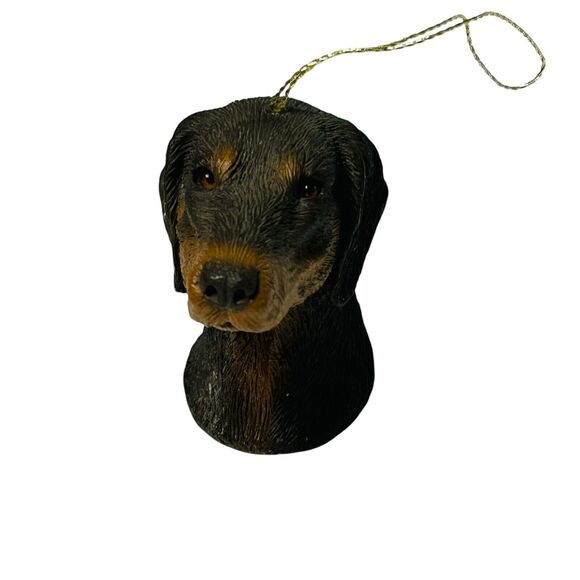 Sandicast Brown Red Doberman Head Ornament Uncropped Dobie Brue Vintage 1996 A - Picture 1 of 8